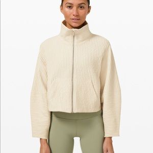 Lulu Lemon White Cropped Sweater